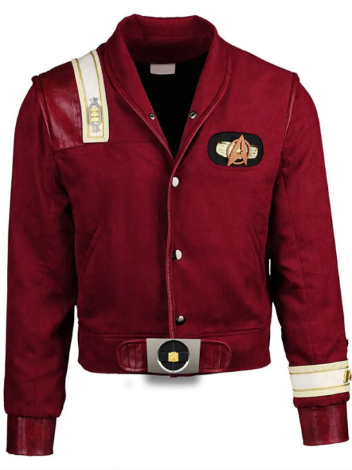 Captain Kirk Star Trek V The Final Frontier Movie William Shatner Red Bomber Jacket