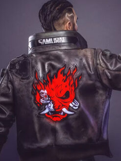 Cyberpunk 2077 Samurai Brown Bomber Cosplay Jacket