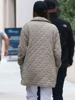 Dakota Johnson Beige Quilted Jacket