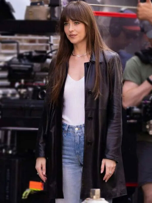 Dakota Johnson Black Leather Jacket