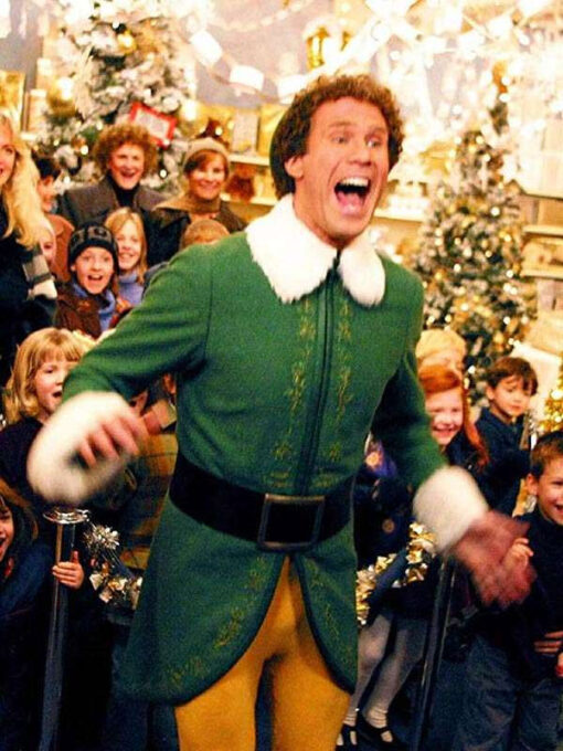 Elf Will Ferrell Christmas Green Coat