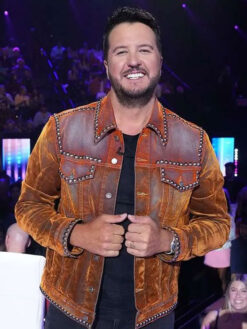 Luke Bryan Brown Leather Jacket