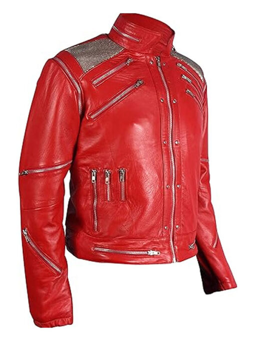 Michael Jackson Beat It Red Leather Jacket