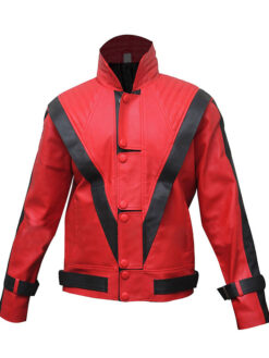 Michael Jackson Red Leather Thriller Jacket