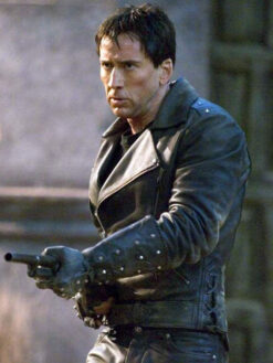 Nicolas Cage Black Biker Jacket