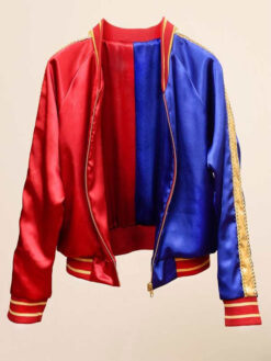 Suicide Squad Harley Quinn Blue Varsity Jacket