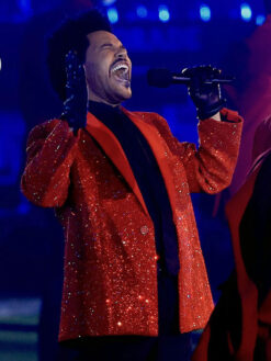 The Weeknd Sequin Red Coat