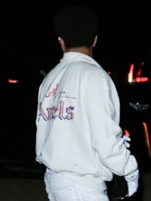 The Weeknd White Bomber Jacket