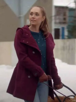 Amber Marshall Maroon Coat