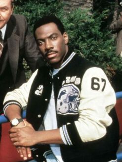 Axel Foley Black and White Varsity Jacket