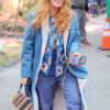 Blake Lively Blue Coat