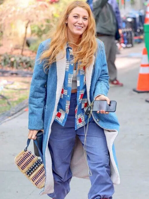 Blake Lively Blue Coat