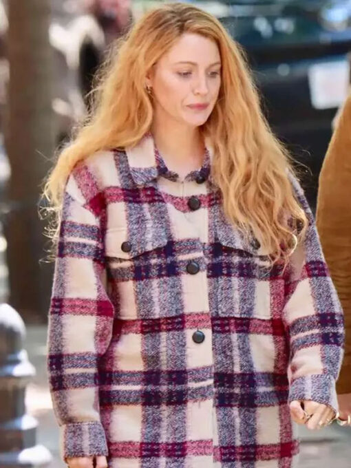 Blake Lively Plaid Jacket