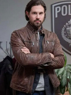 Chris Mcnally Brown Leather Jacket