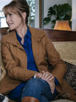 Jane Seymour Brown Cotton Long Jacket