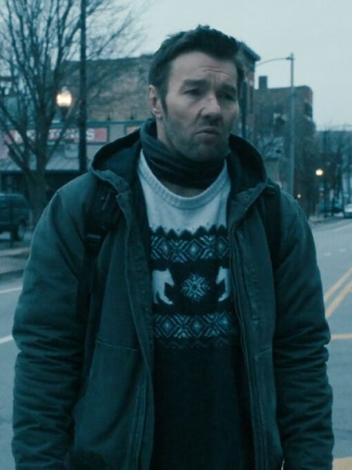 Joel Edgerton Gray Hooded Bomber Jacket