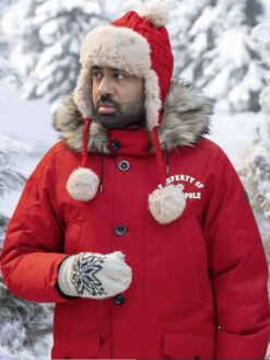 Kal Penn Red Parka Jacket