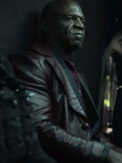 Terry Crews Brown Leather Trench Coat