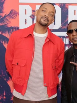 Will Smith Red Bomber Jacket