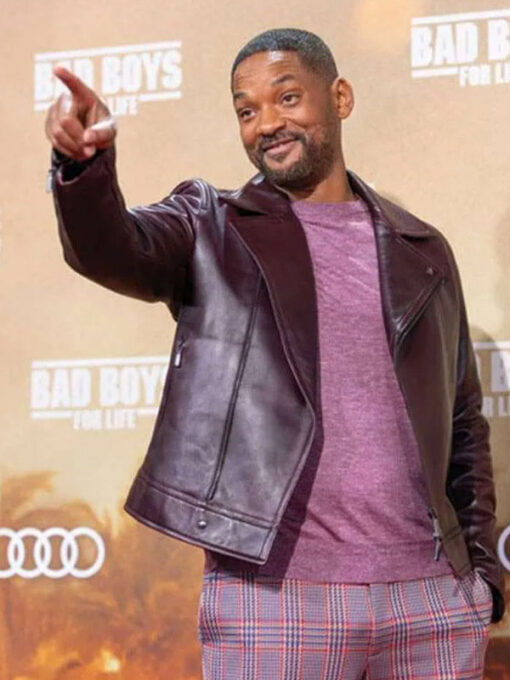 Will Smith Smith Maroon Leather Jacket