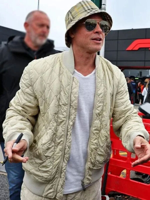 Brad Pitt Off White Jacket