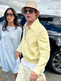 Brad Pitt Yellow Cotton Jacket