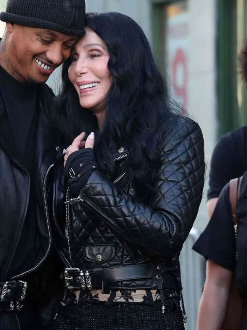 Cher Black Leather Jacket