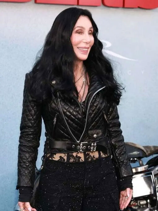 Cher Black Quilted Leather Jacket