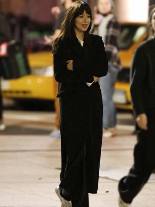 Dakota Johnson Black Coat