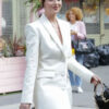 Dakota Johnson White Blazer