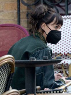 Dakota Johnson Green Varsity Jacket