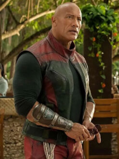 Dwayne Johnson Red and Green Vest