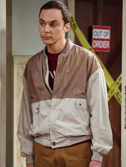 Jim Parsons Brown and White Jacket