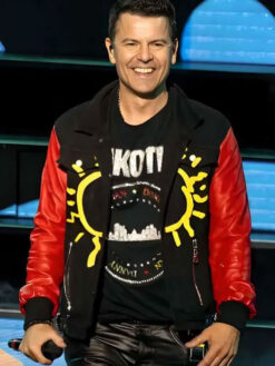 Jordan Knight Black and Red Bomber Jacket