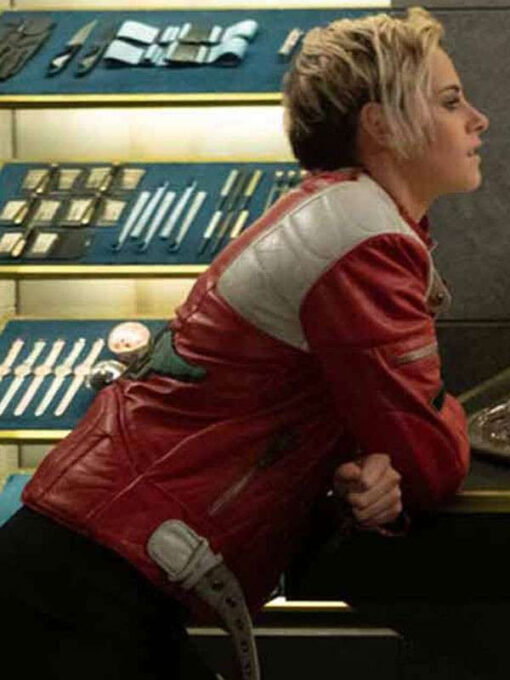 Kristen Stewart Leather Red Jacket