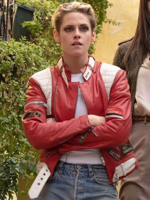 Kristen Stewart Red Leather Jacket