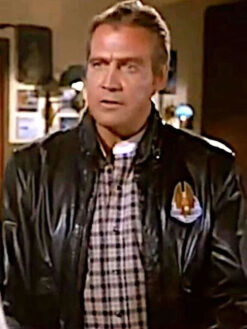 Lee Majors Black Leather Jacket