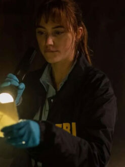 Maika Monroe Blue FBI Jacket