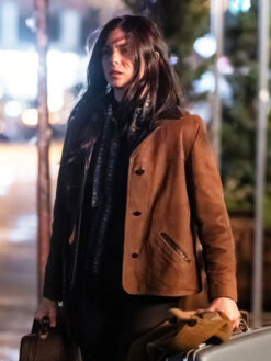 Monica Barbaro Suede Leather Jacket