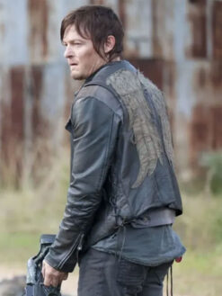 Norman Reedus Black Leather Vest