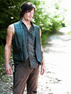 Norman Reedus Leather Black Vest