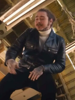 Post Malone Leather Black Jacket