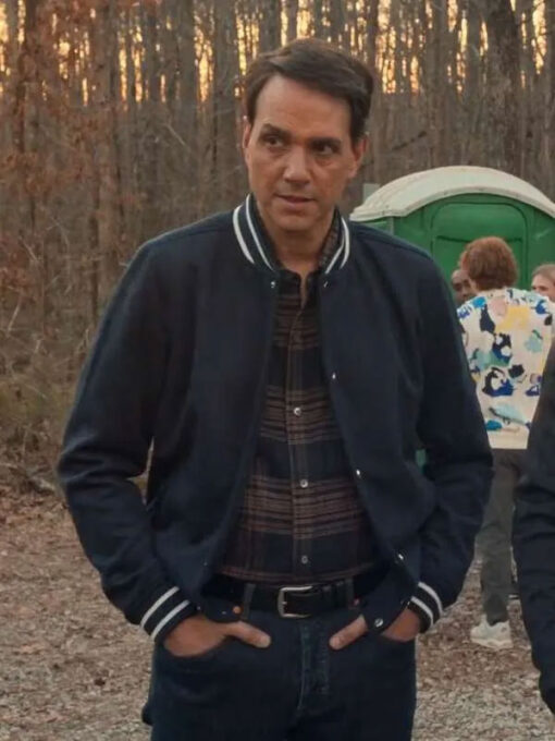 Ralph Macchio Blue Bomber Jacket