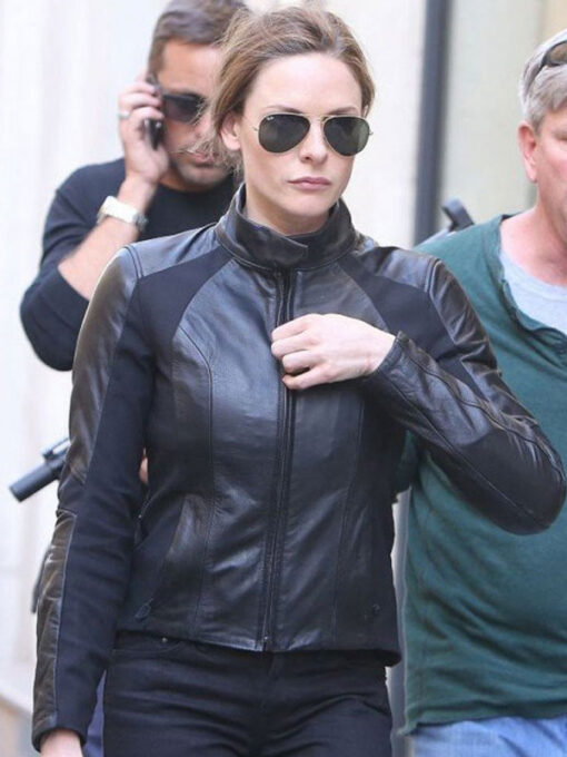 Rebecca Ferguson Black Leather Jacket