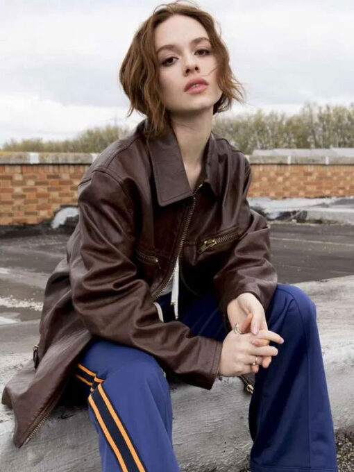 Sadie Soverall Brown Leather Jacket