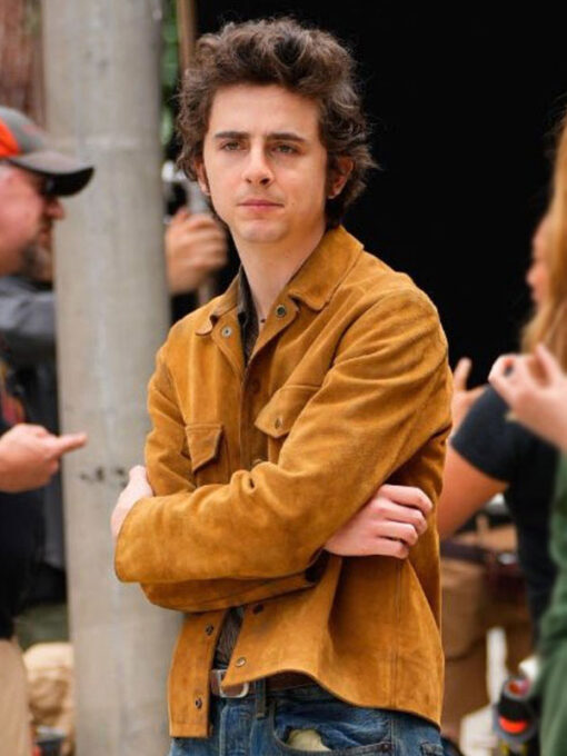 Timothée Chalamet Brown Suede Jacket