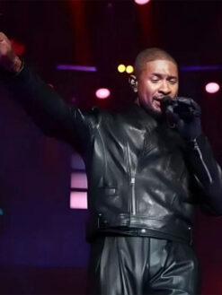 Usher Quilted Black Leather Jacket