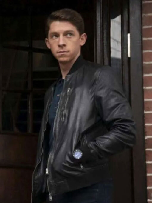 Will Hochman Black Leather Bomber Jacket