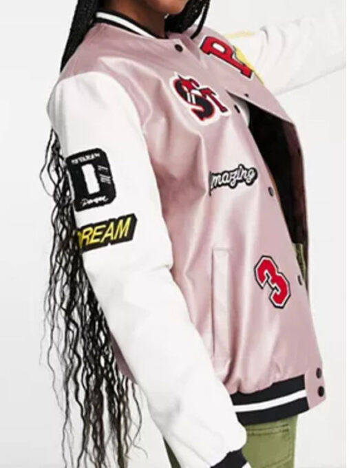 Al Saidi Nadia Varsity Pink Jacket