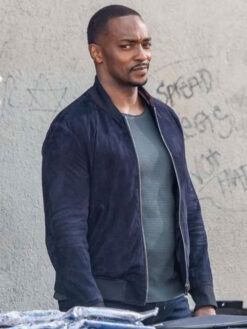 Anthony Mackie Blue Jacket